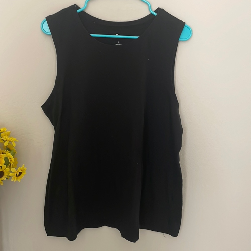 Black Womens Muscle Tee Size Large